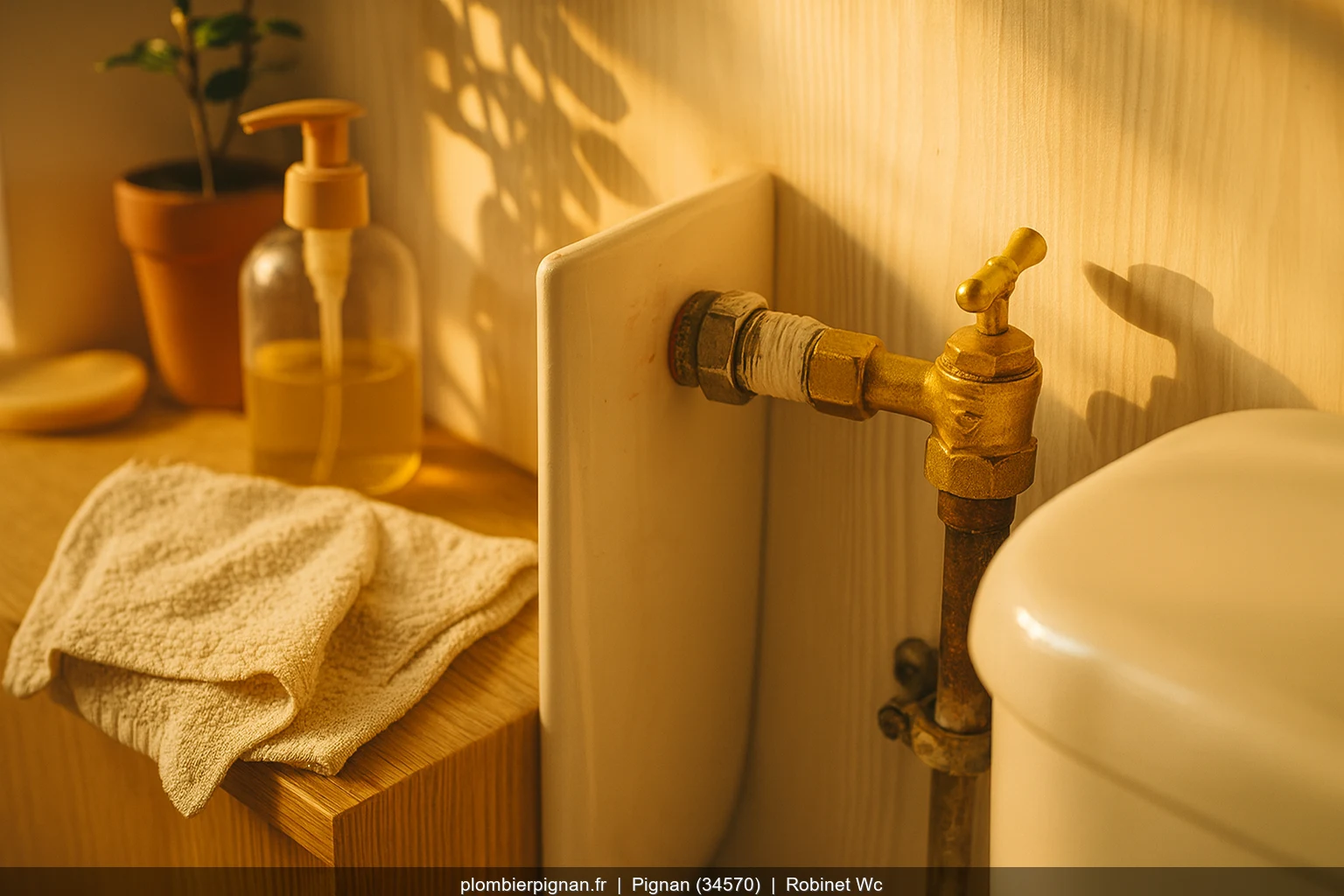 Installation robinet WC par plombier professionnel a Pignan (34570)